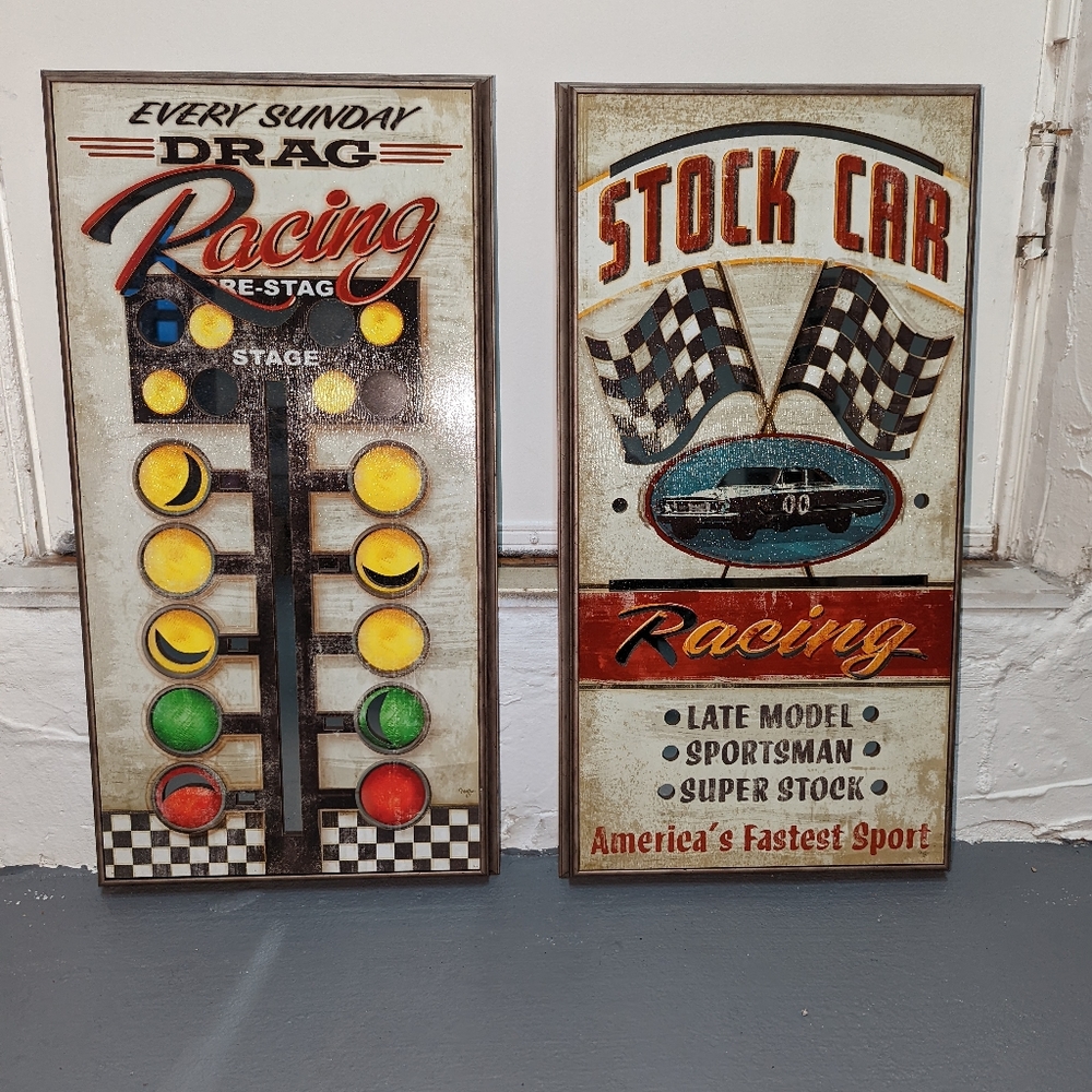 Racing decor vintage style
